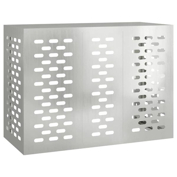 vidaXL Air Conditioner Cover Silver 110 x 50 x 80 cm Galvanised Steel