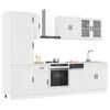 vidaXL 8 Piece Kitchen Cabinet Set Porto High Gloss White Engineered Wood