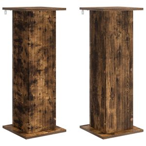vidaXL Plant Stand 2 pcs Smoked Oak 30.5 x 30 x 80.5 cm