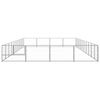 vidaXL Dog Kennel Silver 40 m² Steel