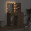 vidaXL Dressing Table 2 pcs Brown 50 x 41 x 135 cm Engineered wood