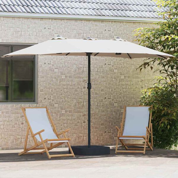 vidaXL Garden Parasol Sand 385 x 209 x 244 cm Polyester and Steel