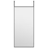 vidaXL Door Mirror Black 30x60 cm Glass and Aluminium