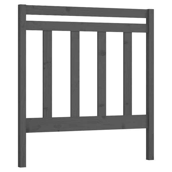 vidaXL Bed Headboard Grey 96x4x100 cm Solid Wood Pine