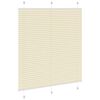 vidaXL Pleated Blind Cream 120x100 cm Fabric Width 119.4 cm Polyester