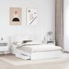 vidaXL Storage Bed with Headboard White 140 x 200 cm Engineered Wood