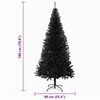 vidaXL Christmas Tree with 300 LEDs with Stand Black 180 cm PVC
