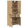 vidaXL Highboard 2 pcs Artisan Oak Engineered Wood and Glass