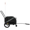 vidaXL Pet Bike Trailer Grey and Black Oxford Fabric and Iron