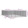 vidaXL Outdoor Dog Kennel Silver 6x10x2 m Galvanised Steel