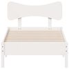 vidaXL Bed Frame without Mattress White 90x200 cm Solid Wood Pine