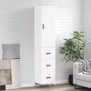 vidaXL Highboard White 34.5x34x180 cm Engineered Wood