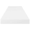 vidaXL Floating Wall Shelf High Gloss White 80x23.5x3.8 cm MDF