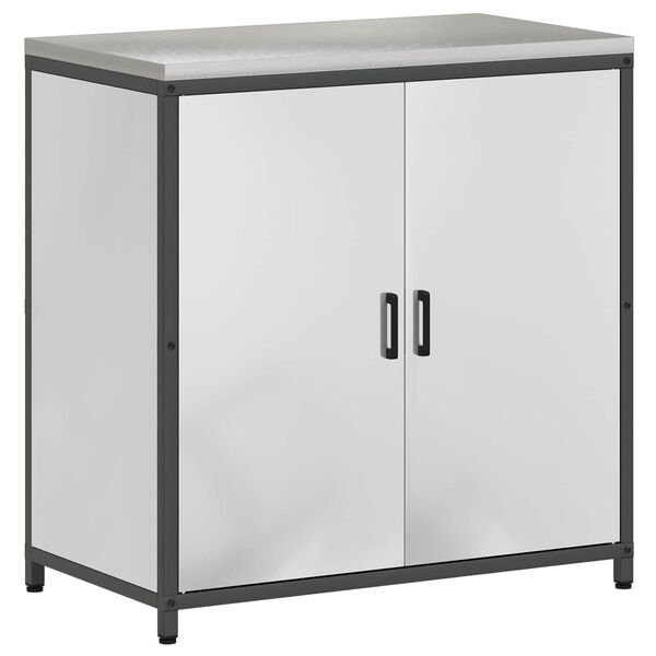 vidaXL Kitchen Storage with Shelf Silver 90 x 50 x 92 cm Steel