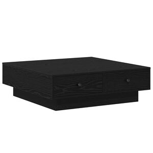 vidaXL Coffee Table Black Oak 90 x 90 x 28 cm Engineered Wood