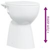 vidaXL Rimless Toilet 7 cm Extra Height Soft Close Ceramic White