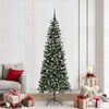 vidaXL Artificial Christmas Tree with 300 LEDs with Stand Green 210 cm