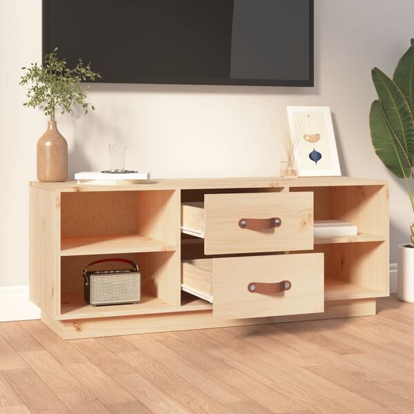 vidaXL TV Cabinet 100x34x40 cm Solid Wood Pine
