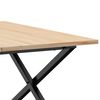 vidaXL Coffee Table X-Frame 80x80x45 cm Solid Wood Pine and Steel