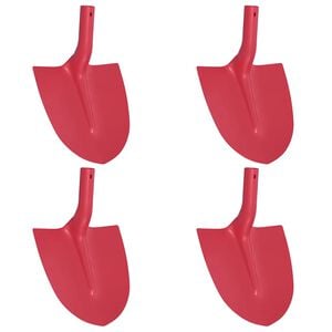 vidaXL Shovel Head 4 pcs Red 39.5 x 27.5 cm Powder-Coated Steel