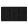 vidaXL Sideboard Black 111x34x60 cm Solid Wood Pine