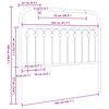 vidaXL Metal Replace Headboard Black 107 cm