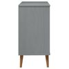 vidaXL Sideboard MOLDE Grey 76,5x40x80 cm Solid Wood Pine