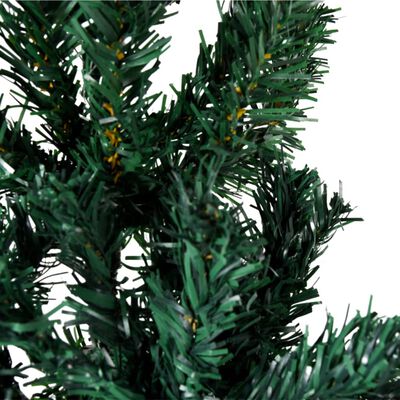 vidaXL Slim Artificial Half Christmas Tree with Stand Green 240 cm