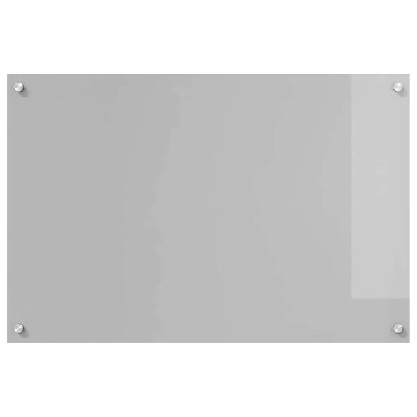 vidaXL Kitchen Backsplash 2 pcs Light Grey 90 x 60 cm Tempered Glass