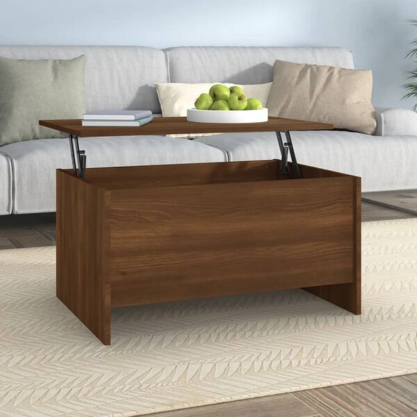 vidaXL Coffee Table Brown Oak 80x55.5x41.5 cm Engineered Wood