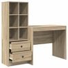 vidaXL Desk with Drawer 2 pcs Sonoma Oak