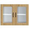 vidaXL Kitchen Wall Cabinet with Glass Door Lucca Artisan Oak Engineered Wood
