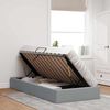 vidaXL Storage Bed with Mattress Light Grey 90 x 190 cm Fabric