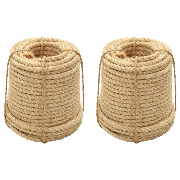 vidaXL Sisal Ropes 2 pcs 12 mm 250 m