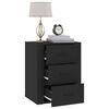 vidaXL Bedside Cabinet Black 50x36x60 cm Engineered Wood