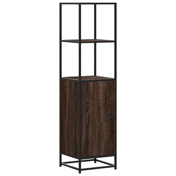 vidaXL Highboard Brown Oak 35.5x35x139 cm Engineered Wood and Metal