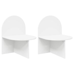 vidaXL Bedside Table 2 pcs White 48 x 49 x 65 cm Engineered Wood