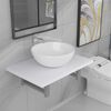 vidaXL Two Piece Bathroom Furniture Set Ceramic White