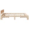 vidaXL Bed Frame with Headboard Natural 160 x 200 cm Solid Pine Wood