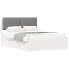 vidaXL Bed Frame with Upholstered Headboard Light Grey 140 x 190 cm