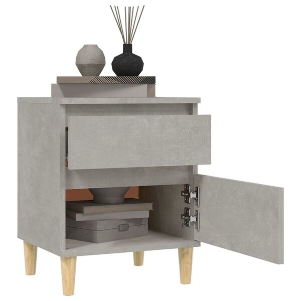 vidaXL Bedside Cabinets 2 pcs Concrete Grey 40x35x50 cm
