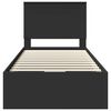 vidaXL Bed Frame with Drawer Black 75 x 190 cm Engineer Wood