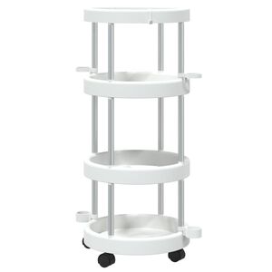 vidaXL Cleaning Trolley with Storage Basket Aluminium