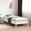 vidaXL Bed Frame without Mattress White 75x190 cm Small Single Solid Wood Pine