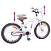 vidaXL Kids Bike 18'' for 5-7 Years Old White