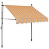 vidaXL Manual Retractable Awning with LED 200 cm Yellow and Blue
