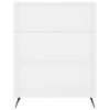 vidaXL Bookcase White 69.5x32.5x90 cm Engineered Wood