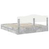 vidaXL Storage Bed Concrete Grey 200 x 200 cm Engineered Wood