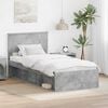vidaXL Bed Frame Concerte Grey 100 x 200 cm Engineered wood