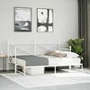 vidaXL Daybed with Trundle without Mattress White 80x200 cm Steel